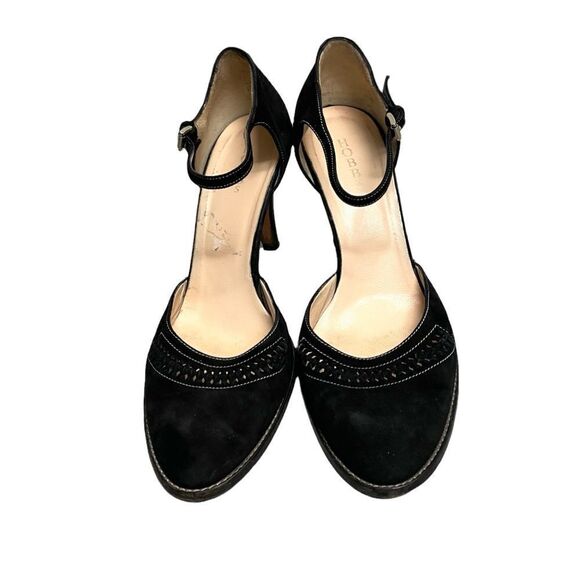 HOBBS London Suede Mary Jane Heels Black 40 - Picture 5 of 10